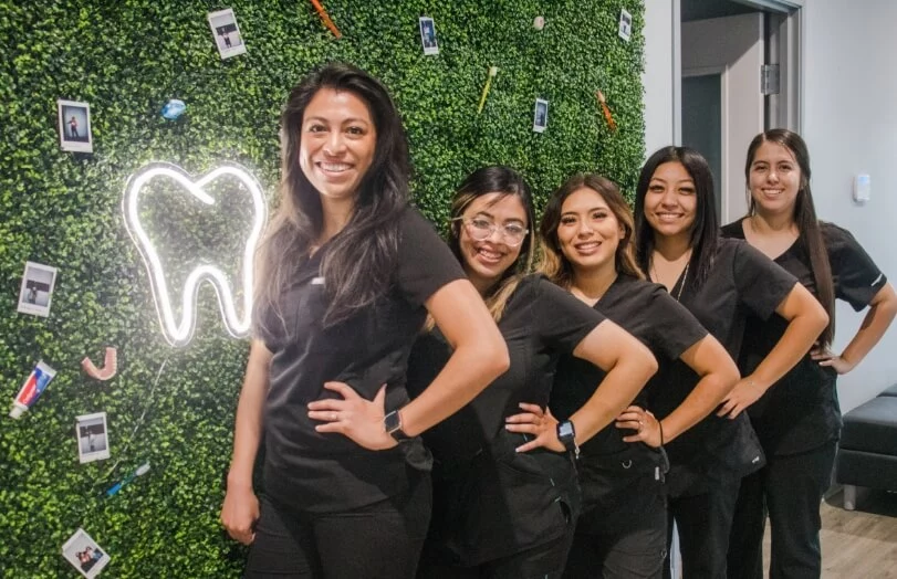 The Dulce Dental Dallas staff at their dental office